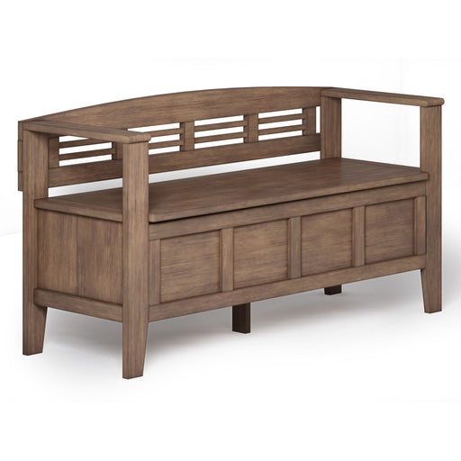 Adams - Entryway Storage Bench - Rustic Natural Aged Brown - R&R Furniture Gallery (Fountain Valley, CA)