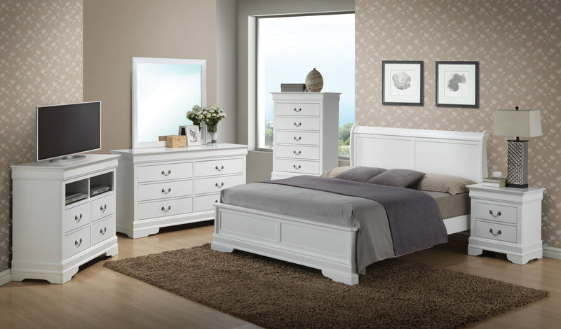 Sleigh Bed With Low Footboard - R&R Furniture Gallery (Fountain Valley, CA)