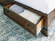 Trellington - King Sleigh Storage Bed - Brown - R&R Furniture Gallery (Fountain Valley, CA)
