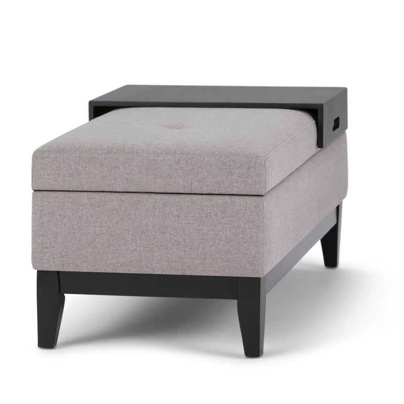 Oregon - Contemporary Storage Ottoman Bench With Tray - R&R Furniture Gallery (Fountain Valley, CA)