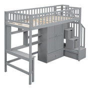Loft Bed With Bookshelf, Drawers, Desk, And Wardrobe - R&R Furniture Gallery (Fountain Valley, CA)