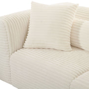 Tarra - Fluffy Oversized Corduroy Modular Loveseat - R&R Furniture Gallery (Fountain Valley, CA)