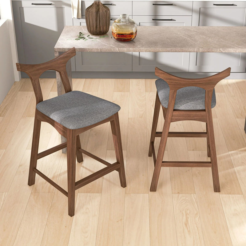Hester - Upholstered, Square Bar Chair (Set of 2) - R&R Furniture Gallery (Fountain Valley, CA)
