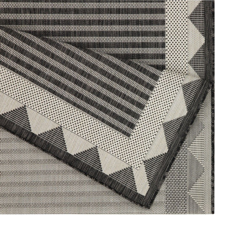 Sunshine - 5'3" X 7'3" Polypropylene Indoor & Outdoor Area Rug - Anthracite - R&R Furniture Gallery (Fountain Valley, CA)