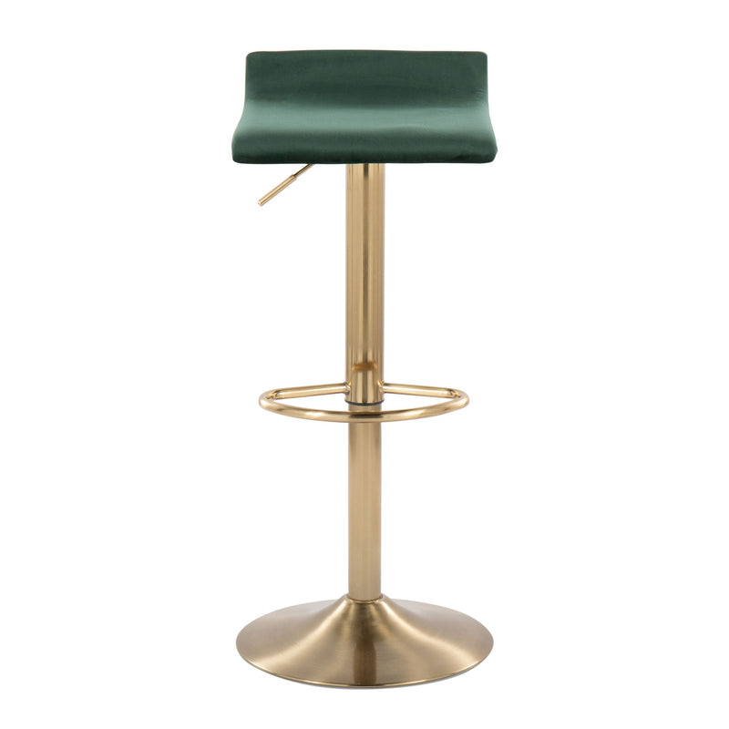 Lumi Source Ale contemporary adjustable height barstool set with swivel and oval footrest, featuring sleek modern design.