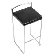 Lumi Source Fuji contemporary stackable barstool set with sleek modern design and wood finish, shown in a stylish indoor setting.