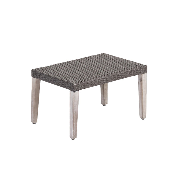 Savannah - Outdoor Wicker And Ottoman - Gray