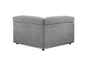 Alwin - Modular Wedge - Dark Gray Fabric - R&R Furniture Gallery (Fountain Valley, CA)