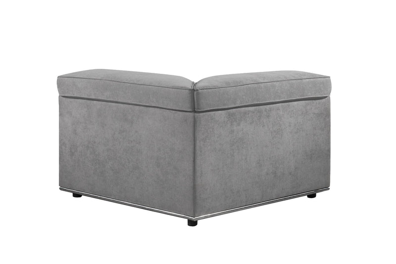 Alwin - Modular Wedge - Dark Gray Fabric - R&R Furniture Gallery (Fountain Valley, CA)