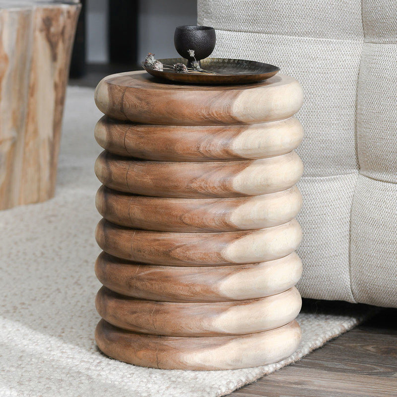 Gala - Round End Table - Natural - R&R Furniture Gallery (Fountain Valley, CA)