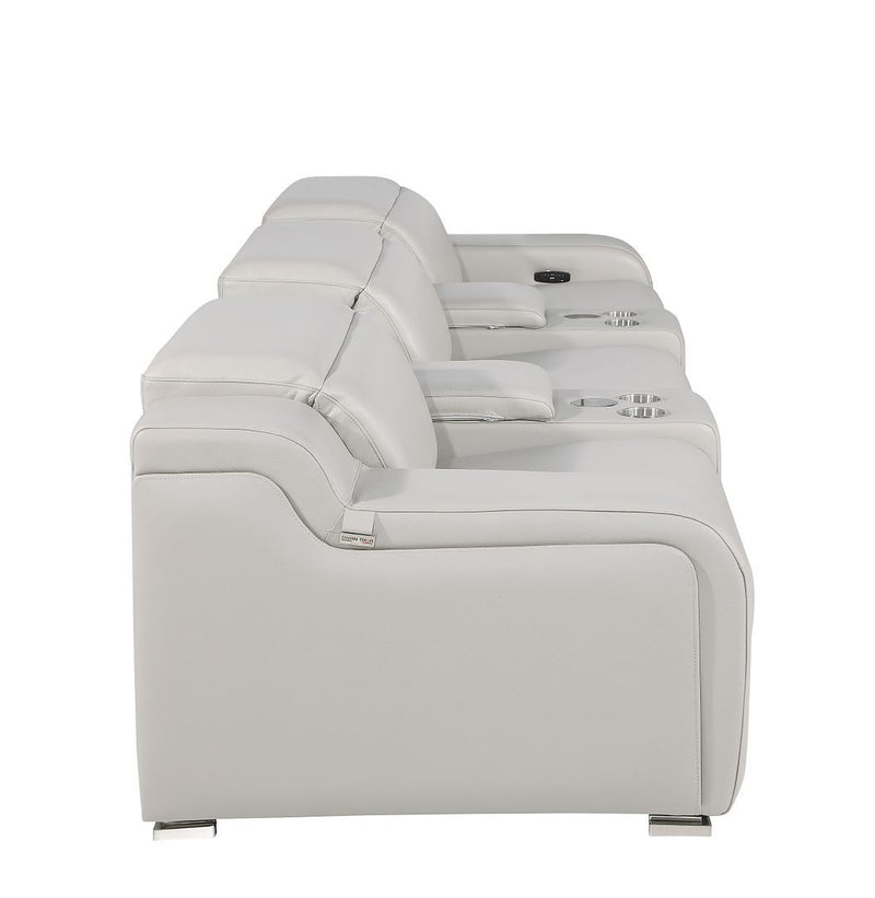 1116 - 5-Piece Modular Power Reclining Sofa In With 3 Power Recliners & Power Headrests