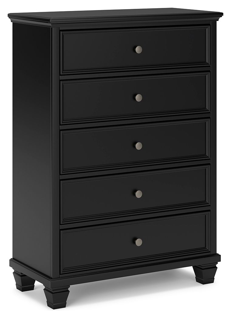 Lanolee - Five Drawer Chest - Black - R&R Furniture Gallery (Fountain Valley, CA)