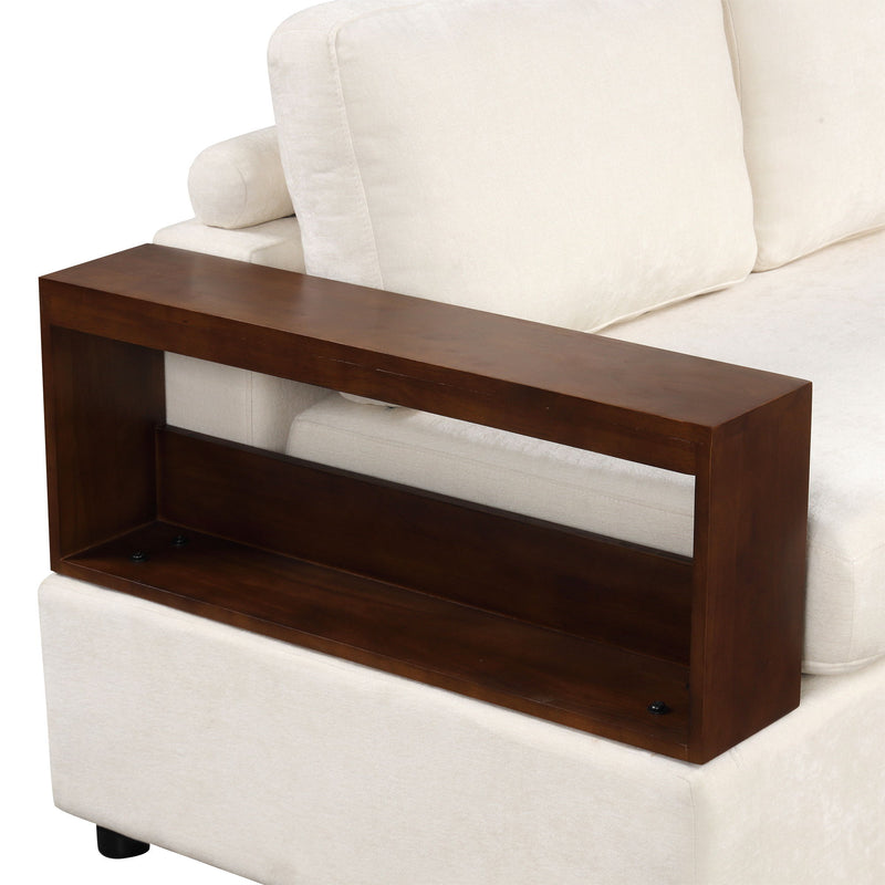 Noble House sectional sofa with upholstered cushions and reversible armrests, perfect for a stylish living room setup.