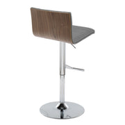 Pair of Lumi Source Mason contemporary adjustable barstools with swivel seats and straight T footrests, set of 2.