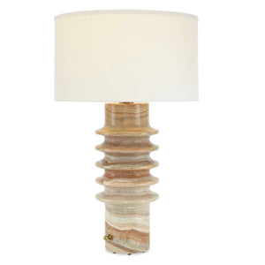 Ring Around - Onyx Table Lamp - Light Brown