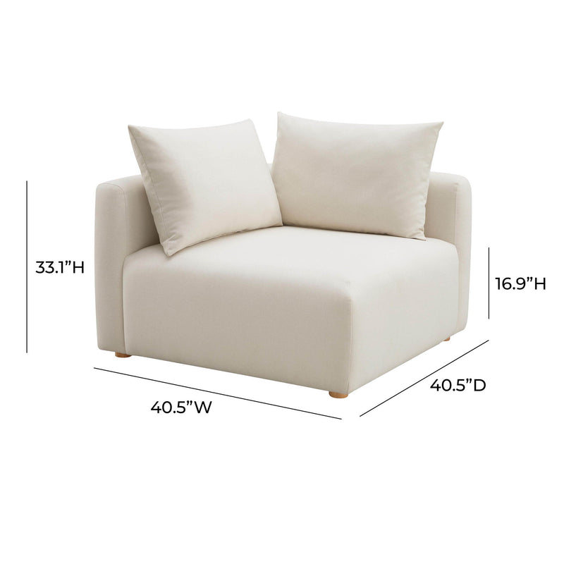 Hangover - Linen Modular Corner Chair - Cream - R&R Furniture Gallery (Fountain Valley, CA)