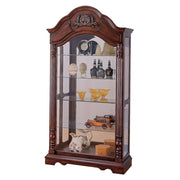 Denton - Curio Cabinet - Cherry - R&R Furniture Gallery (Fountain Valley, CA)