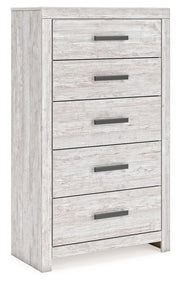 Cayboni - Five Drawer Chest - Whitewash - R&R Furniture Gallery (Fountain Valley, CA)