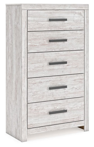 Cayboni - Five Drawer Chest - Whitewash - R&R Furniture Gallery (Fountain Valley, CA)