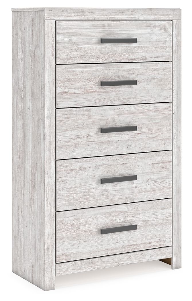 Cayboni - Five Drawer Chest - Whitewash - R&R Furniture Gallery (Fountain Valley, CA)