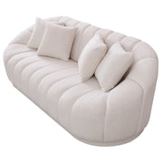 Maximilian - Modern Japandi Style Tight Back Boucle Couches - R&R Furniture Gallery (Fountain Valley, CA)