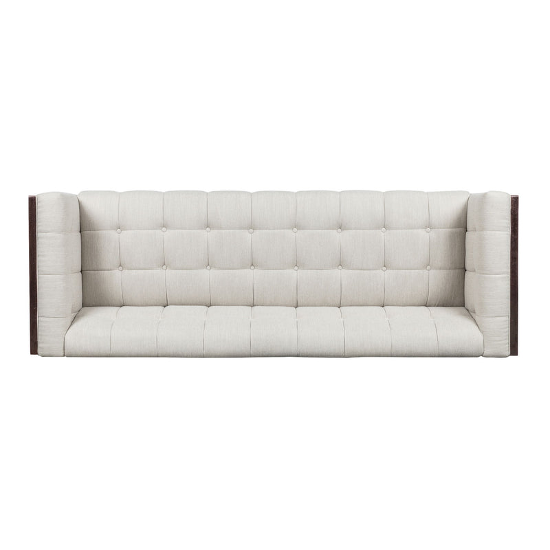 Contemporary Mid-Century Charm 3 Seater Sofa With Button Tufted Waffle Stitching - R&R Furniture Gallery (Fountain Valley, CA)