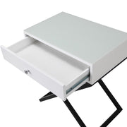Koda - End Side Table Nightstand, Drawer And Cross Base - R&R Furniture Gallery (Fountain Valley, CA)