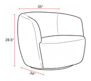 Carina - Swivel Barrel Chair - R&R Furniture Gallery (Fountain Valley, CA)