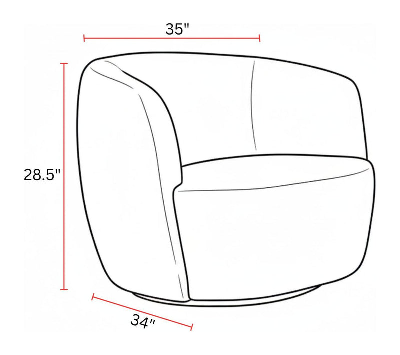 Carina - Swivel Barrel Chair - R&R Furniture Gallery (Fountain Valley, CA)