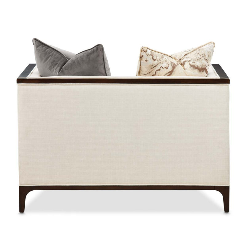 Belmont Place - Matching Chair - Cream / Espresso - R&R Furniture Gallery (Fountain Valley, CA)