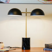 Nova - Hydro Table Lamp With On / Off Switch Double Lamp - Black / Gold / Marble - R&R Furniture Gallery (Fountain Valley, CA)