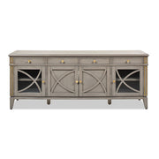 Dauphin - TV Stand Storage Display Console Table - Gray Cashmere - R&R Furniture Gallery (Fountain Valley, CA)