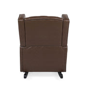 Amedou - Contemporary Tufted Wingback Rocking Chair - Dark Brown - R&R Furniture Gallery (Fountain Valley, CA)