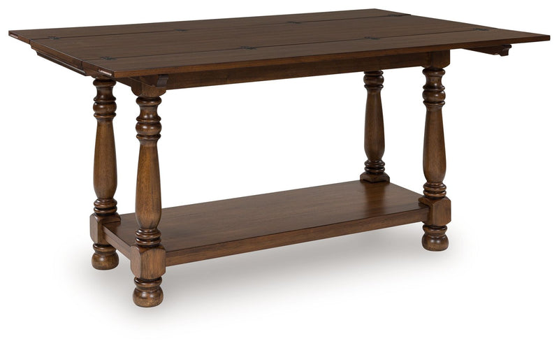 Sturlayne - Flip Top Sofa Table - Brown - R&R Furniture Gallery (Fountain Valley, CA)