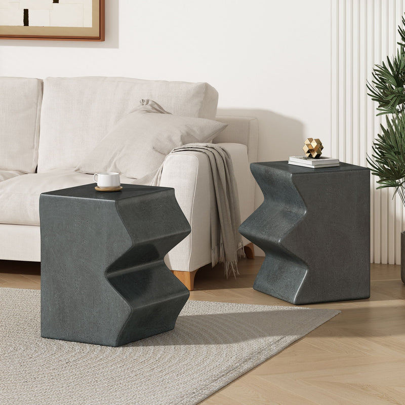 Rectangular Outdoor Indoor Accent Side Table (Set of 2) - R&R Furniture Gallery (Fountain Valley, CA)