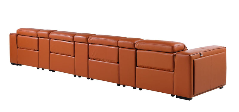 1224 - 7-Piece Modular Power Reclining Sofa In With 4 Power Recliners & Power Headrests