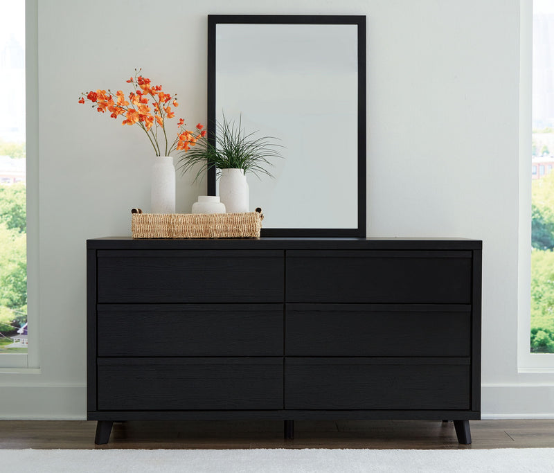 Danziar - Dresser And Mirror - Black - R&R Furniture Gallery (Fountain Valley, CA)