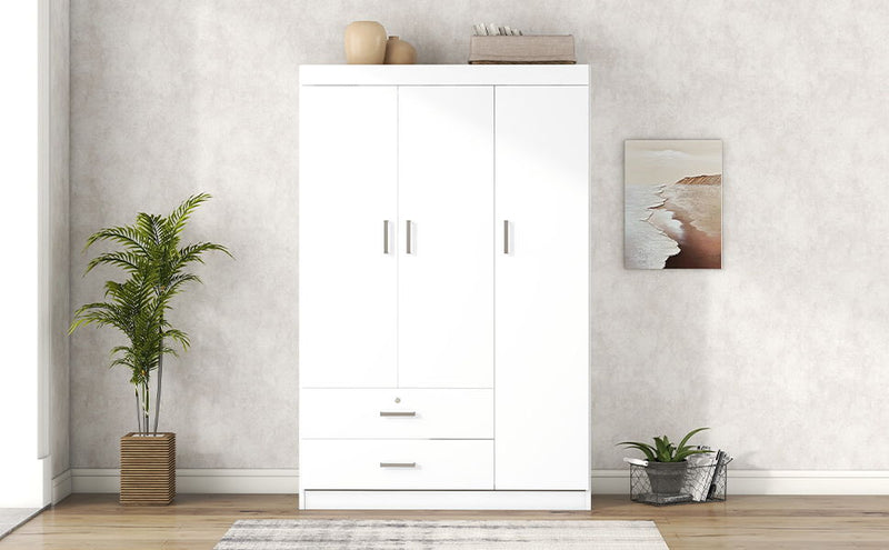 3 Door Wardrobe With 2 Drawers - R&R Furniture Gallery (Fountain Valley, CA)