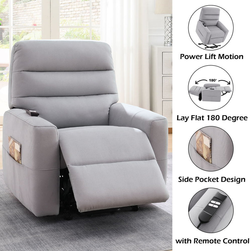 Freddie - Power Motion Recliner With Lift - Gray - R&R Furniture Gallery (Fountain Valley, CA)