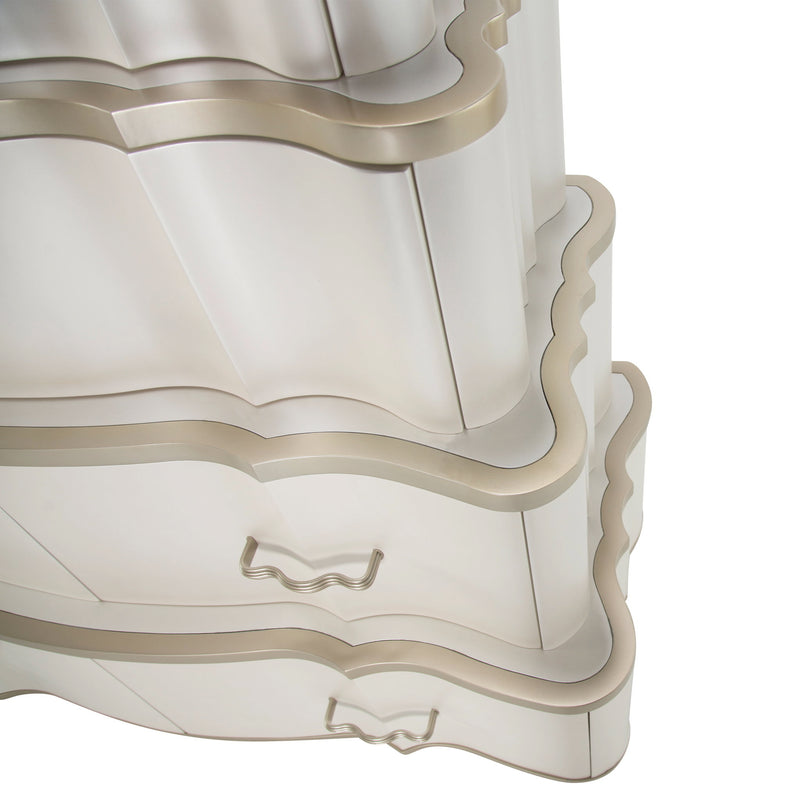 London Place - 6-Drawer Tiered Chest - Creamy Pearl - R&R Furniture Gallery (Fountain Valley, CA)