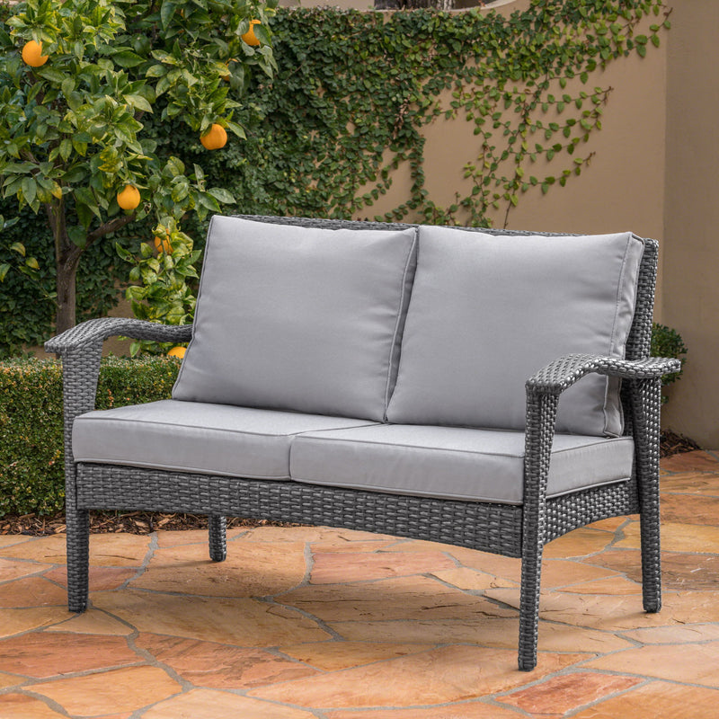 Honolulu - Loveseat - Gray / Silver - R&R Furniture Gallery (Fountain Valley, CA)