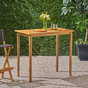 Outdoor Minimalist Acacia Wood Rectangle Bar Table - R&R Furniture Gallery (Fountain Valley, CA)