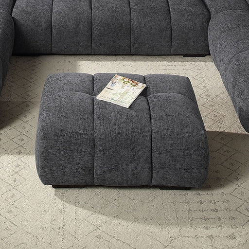 Chosen - Ottoman - Gray Chenille - R&R Furniture Gallery (Fountain Valley, CA)