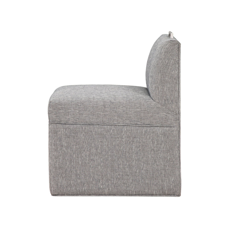 Della - Upholstered Castered Chair - Gray - R&R Furniture Gallery (Fountain Valley, CA)