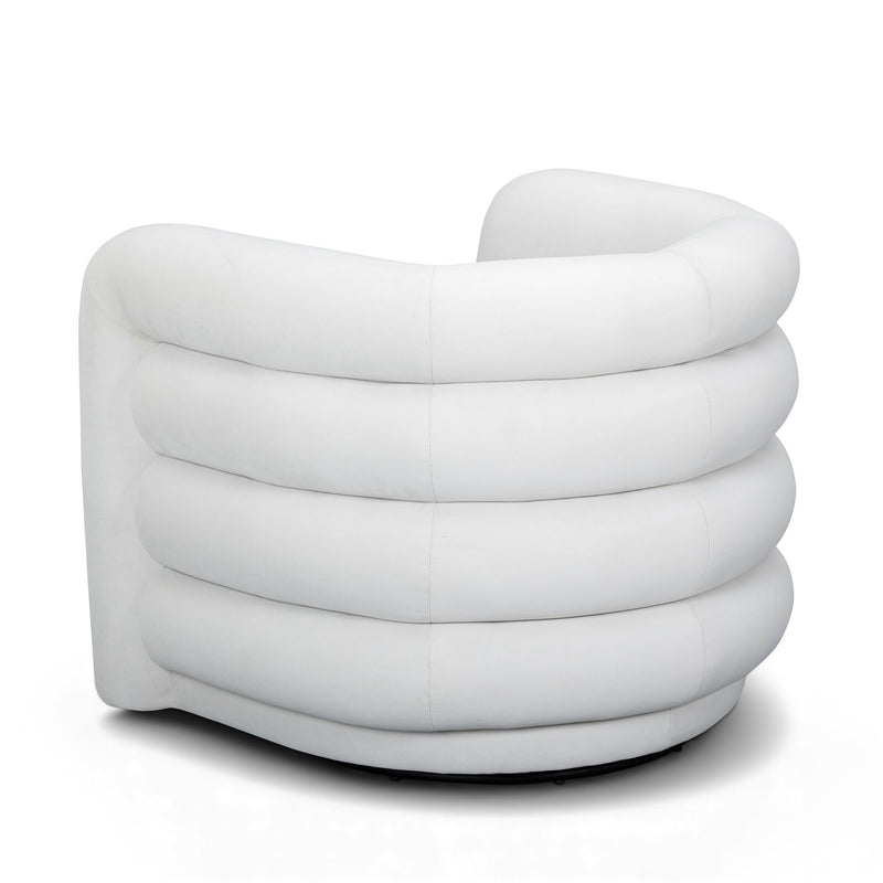 Curves - Velvet Swivel Accent Chair - R&R Furniture Gallery (Fountain Valley, CA)