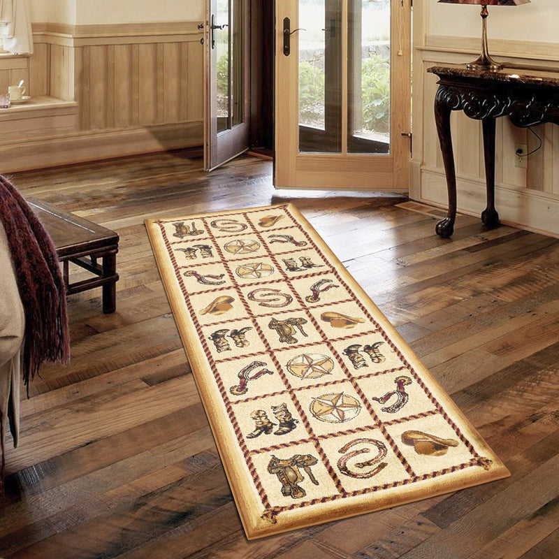 Tribes - 5'3" X 7'3" Southwest Area Rug - Beige - R&R Furniture Gallery (Fountain Valley, CA)