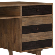 Clarkson - Desk With Side Drawers - Rustic Natural Aged Brown - R&R Furniture Gallery (Fountain Valley, CA)