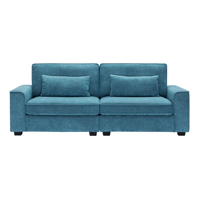 Modern Fabric Sofa With Cushions, Sleek Arm Design - R&R Furniture Gallery (Fountain Valley, CA)