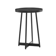 Ranlo - Round Accent Table With Geometric Legs - Black - R&R Furniture Gallery (Fountain Valley, CA)