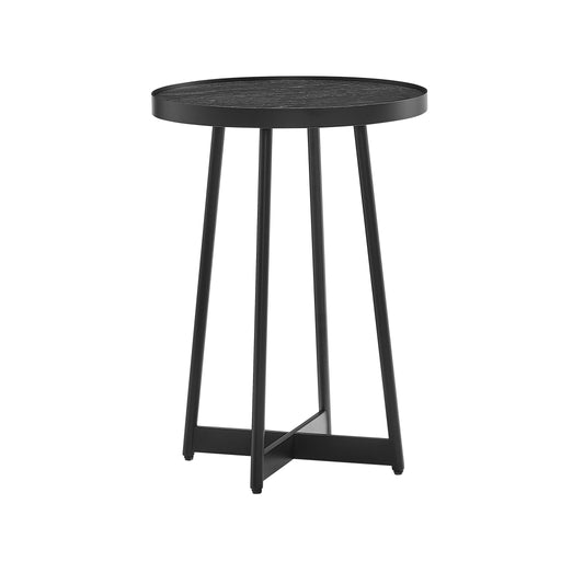 Ranlo - Round Accent Table With Geometric Legs - Black - R&R Furniture Gallery (Fountain Valley, CA)